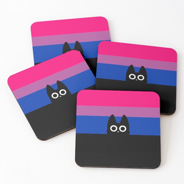 Item preview, black cat and bissexual flag designed and sold by Arteliberdade.