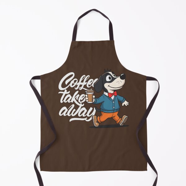 Item preview, Dapper Dog with Takeaway Coffee designed and sold by Bebrowny.