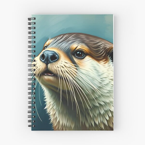 Item preview, River Otter Oil Painting Style Nature Wildlife Conservation designed and sold by kakarikihill.