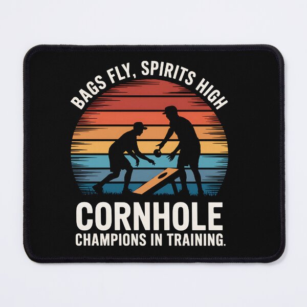 Item preview, Cornhole Champions in Training - Retro Sunset designed and sold by Taans-Creation.