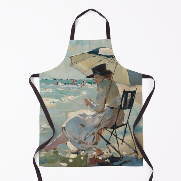 Item preview, Classic Impressionist Painting of a Woman Sitting by the Shore Under an Umbrella – Inspired by Edgar Degas designed and sold by CARRAANN.