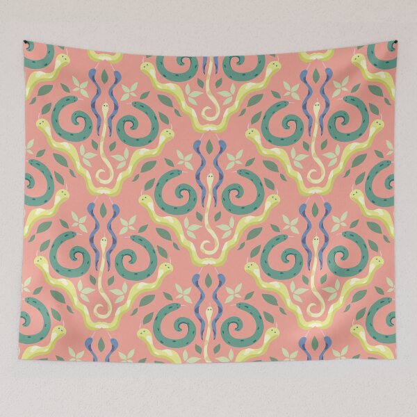 Item preview, Cute Snake Pattern Pink Background designed and sold by ShannonSArtwork.