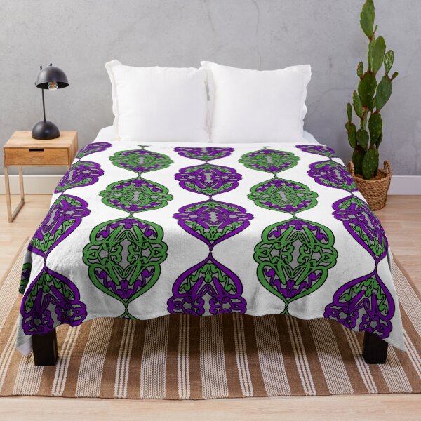 Item preview, Art Nouveau Nouveau- genderqueer pride purple and green on grey and white designed and sold by katzenfloofder.