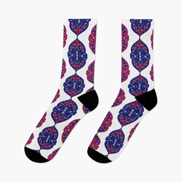 Item preview, Art Nouveau Nouveau- bisexual pride pink, purple, and blue on white designed and sold by katzenfloofder.