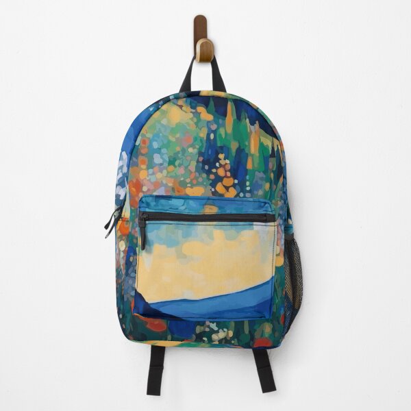 Item preview, Abstract Mountain Landscape with Colorful Flowers designed and sold by Vicky Brago-Mitchell®.