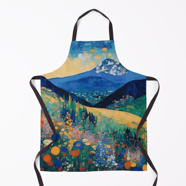 Item preview, Abstract Mountain Landscape with Colorful Flowers designed and sold by Vicky Brago-Mitchell®.