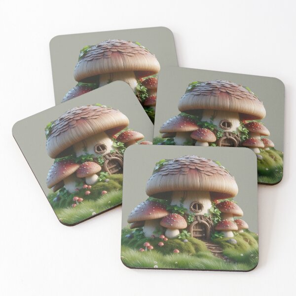 Item preview, Mushroom House in Magical Forest Bayou Fantasy Fairy Tale of Mystical Gnomes Elves   designed and sold by TheTimeTaxi.