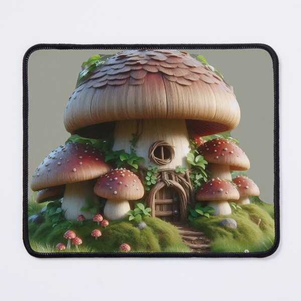 Item preview, Mushroom House in Magical Forest Bayou Fantasy Fairy Tale of Mystical Gnomes Elves designed and sold by TheTimeTaxi.