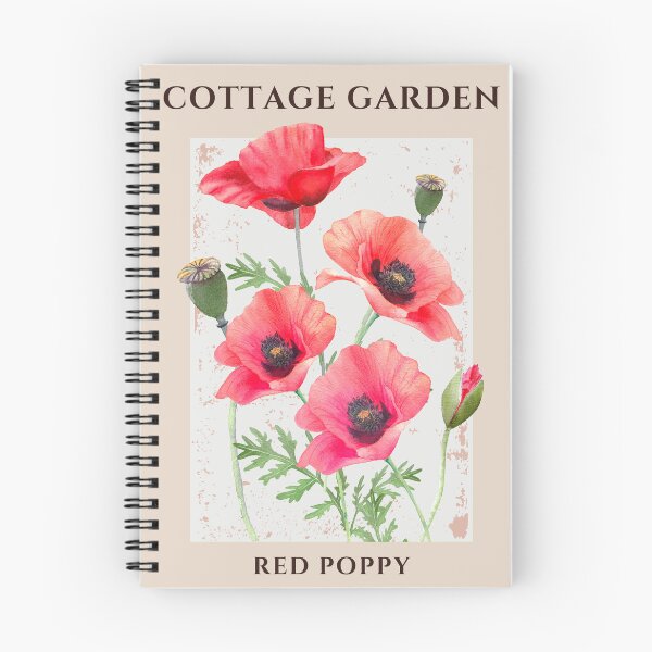 Item preview,  Cottage garden Red Poppy, Colorful Retro Print designed and sold by Green Plantessa.