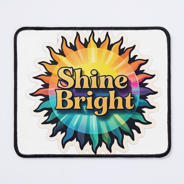 Item preview, Shine Bright Sticker, Motivational Sun Sticker, Positive Energy Vinyl Decal, Inspirational Quote Sticker designed and sold by InsightA.
