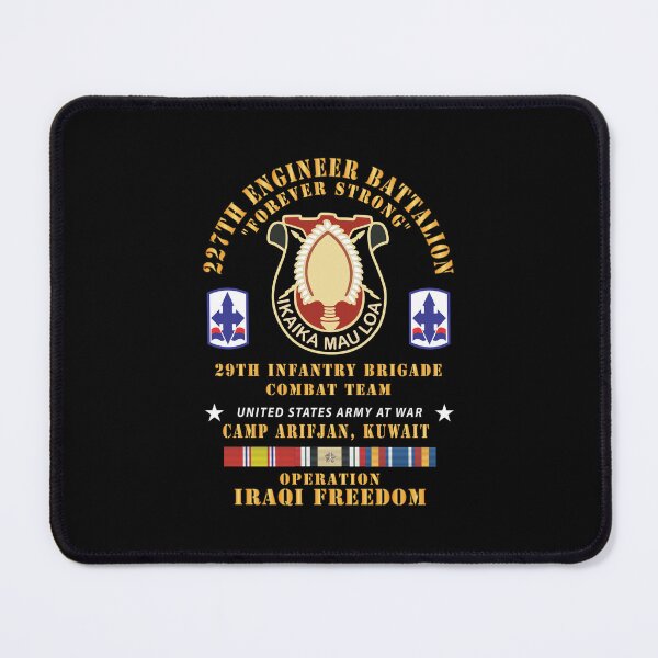 Item preview, 227th Engineer Battalion, 29th Infantry Brigade Combat Team - Camp Arifjan Kuwait - OIF w IRAQ SVC designed and sold by Military Insignia Products.