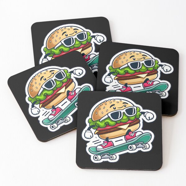 Item preview, Rollerskating Hamburger designed and sold by PinUpPizzazz.