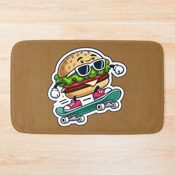 Item preview, Rollerskating Hamburger designed and sold by PinUpPizzazz.
