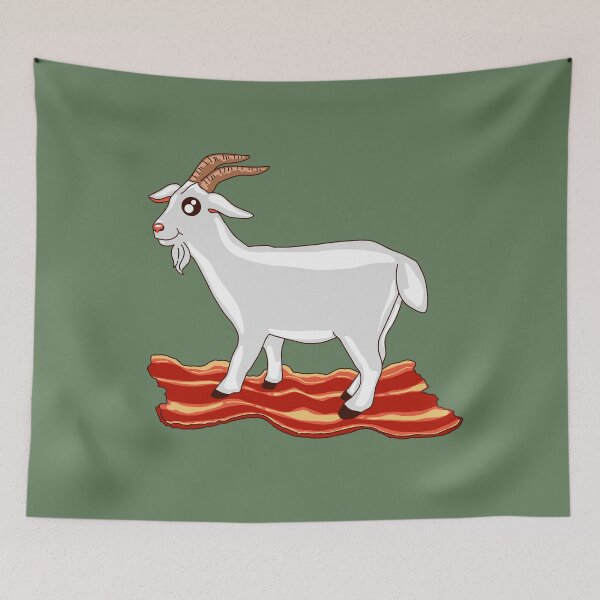 Item preview, Billy Goat Riding On A Slice Of Bacon  designed and sold by missmann.