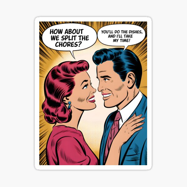 Item preview, Household Chores Vintage Retro Comic designed and sold by macadolie.