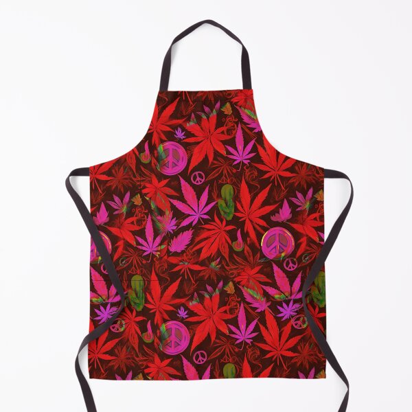 Item preview, Cannabis Peace Pattern Magenta Red Leaf Vibes designed and sold by MindWave THC.