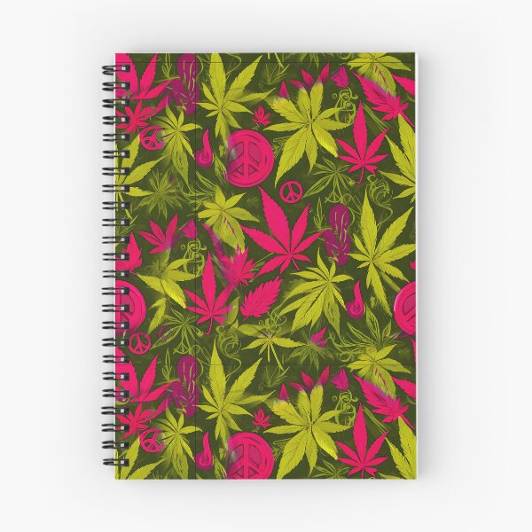 Item preview, Cannabis Peace Pattern Pink Yellow Leaf Vibes designed and sold by MindWave THC.