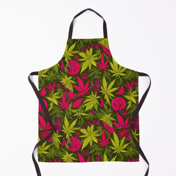 Item preview, Cannabis Peace Pattern Pink Yellow Leaf Vibes designed and sold by MindWave THC.