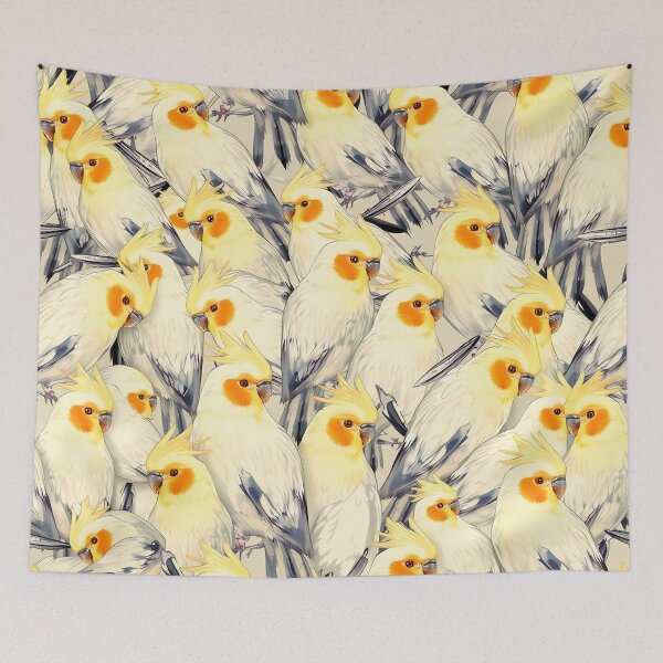 Item preview, Cockatiels Galore Seamless Pattern designed and sold by svarupa.