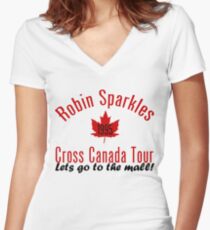Let's go to the mall Women's Fitted V-Neck T-Shirt