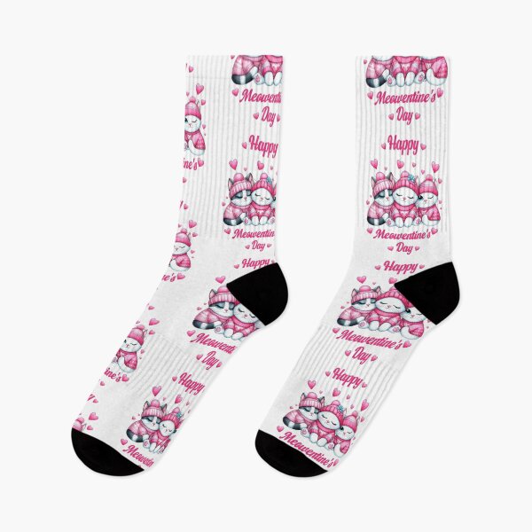 Item preview, Happy Meowentine's Day Funny White Cat Love Hearts Valentines Day Women  designed and sold by Creat-Des.