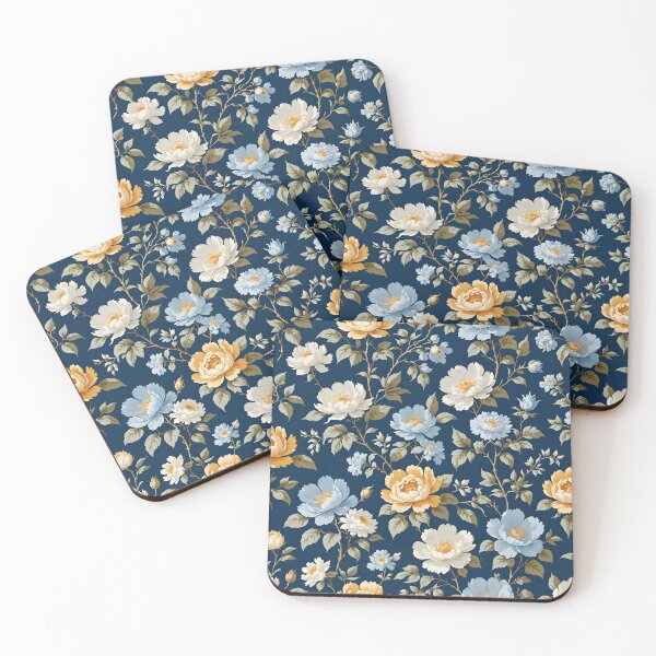 Item preview, Chinoiserie French Blue White Floral Pattern designed and sold by Wiss2Arts.