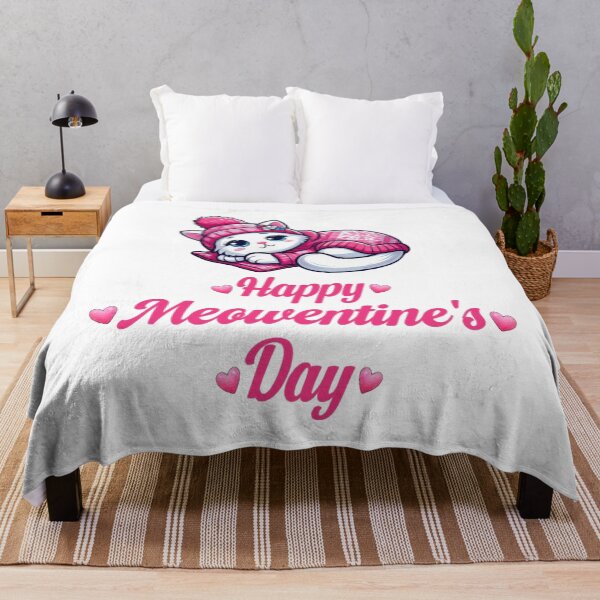 Item preview, Happy Meowentine's Day Funny White Cat Love Hearts Valentines Day Women designed and sold by Creat-Des.