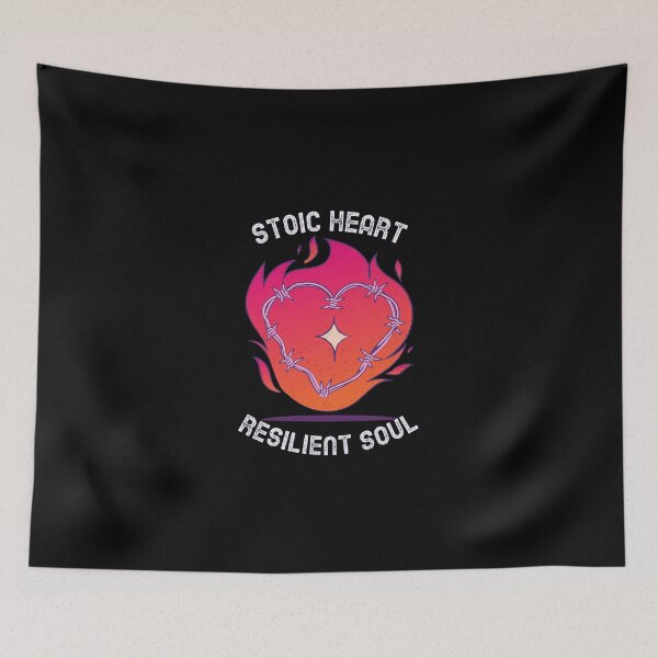 Item preview, Stoic Heart, Resilient Soul Stoicism Charisma Self Improvement Psychology T-Shirt designed and sold by All About Merch.