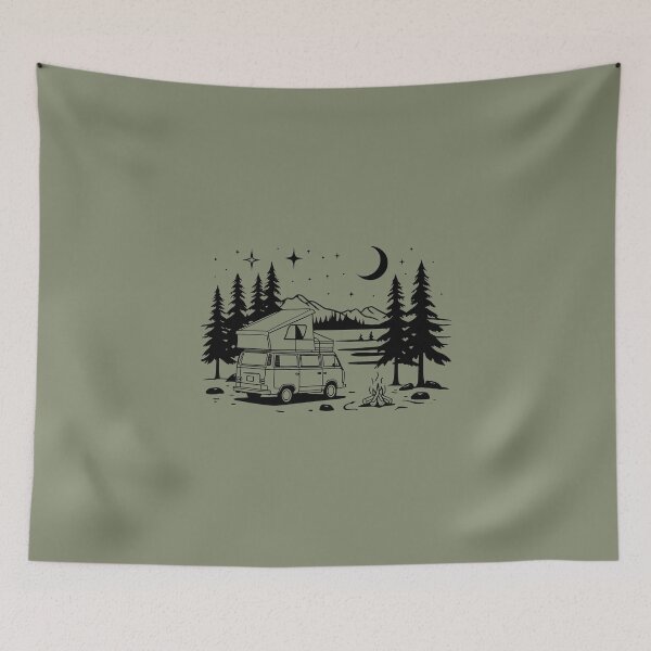 Item preview, Minimal Camping Line Art – Simple & Aesthetic Outdoor Designs designed and sold by bowyzz.