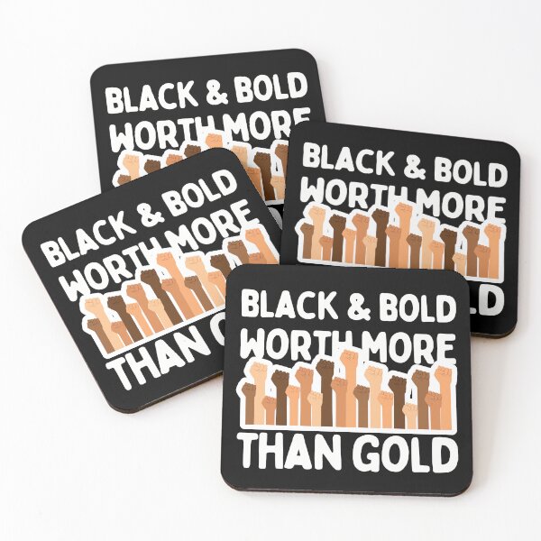 Item preview, Black and Bold, Worth More Than Gold for black history month t-shirt design T-Shirt designed and sold by LiamRhymes.