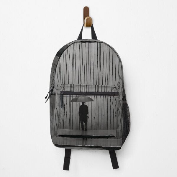 Item preview, Lonely Figure with Umbrella in a Minimalist Urban Scene designed and sold by Amr Siam.