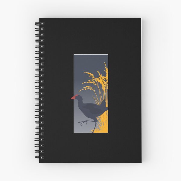 Item preview, Swamphen (Pūkeko) at Dusk - Ink Art designed and sold by Made By Nishi | Nishi Wojnar.