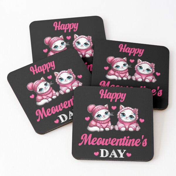 Item preview, Happy Meowentine's Day Funny White Cat Love Hearts Valentines Day Women  designed and sold by Creat-Des.