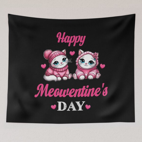 Item preview, Happy Meowentine's Day Funny White Cat Love Hearts Valentines Day Women  designed and sold by Creat-Des.