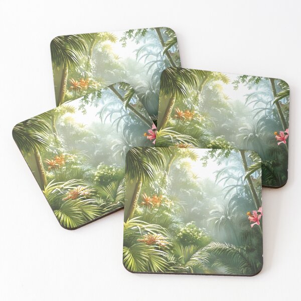 Item preview, Tropical Paradise: Lush Jungle with Vibrant Flowers designed and sold by Amr Siam.