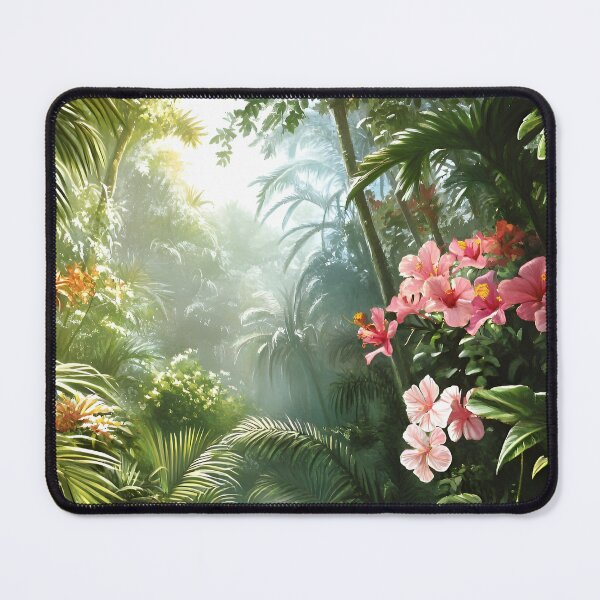 Item preview, Tropical Paradise: Lush Jungle with Vibrant Flowers designed and sold by Amr Siam.
