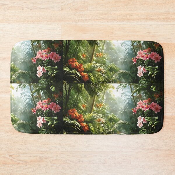 Item preview, Tropical Paradise: Lush Jungle with Vibrant Flowers designed and sold by Amr Siam.