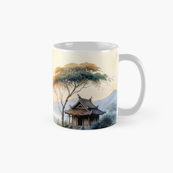 Item preview, Small Rural Buddhist Shrine on a Thai Hilltop at Sunrise designed and sold by Fauxie Dao Jia.