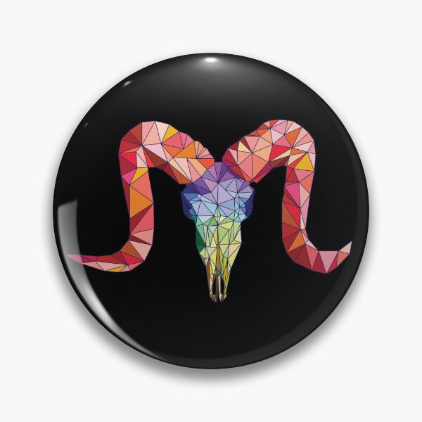 Item preview, Colorful low-poly ram scull designed and sold by pixel_werk.