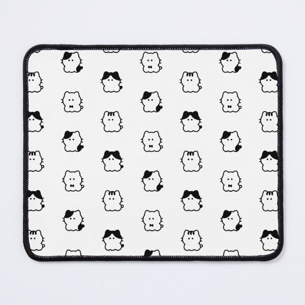 Item preview, Whisker Cats Pattern / Black designed and sold by Yuru Pals.