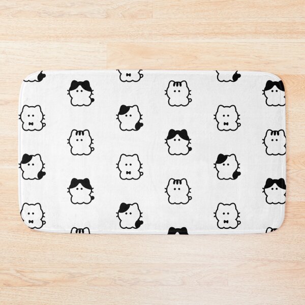 Item preview, Whisker Cats Pattern / Black designed and sold by Yuru Pals.