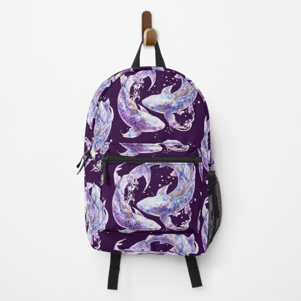 Item preview, Koi fish swimming gracefully in vibrant colors with floral accents in the water designed and sold by Anastasiia Yurevych.