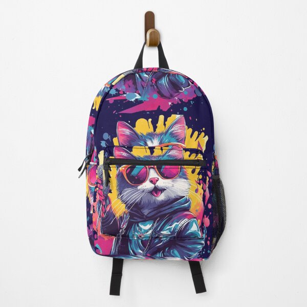 Item preview, Neon Hip-Hop Cartoon Singer Cat designed and sold by Yunari..