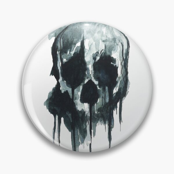 Item preview, Dark Watercolor Skull designed and sold by InkofNocturna.