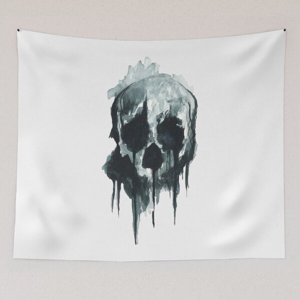 Item preview, Dark Watercolor Skull designed and sold by InkofNocturna.