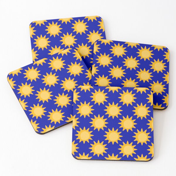Item preview, Shining Sun Blue Background Pattern  designed and sold by PatternTitan.