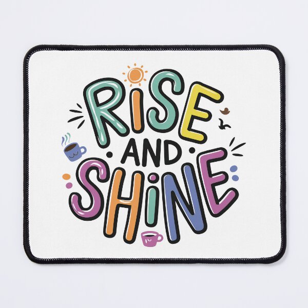 Item preview, Rise and Shine Cute Motivational Quotes designed and sold by RiceArtShop.