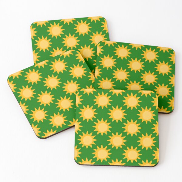 Item preview, Shining Sun On Green Background Pattern  designed and sold by PatternTitan.