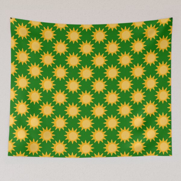 Item preview, Shining Sun On Green Background Pattern  designed and sold by PatternTitan.