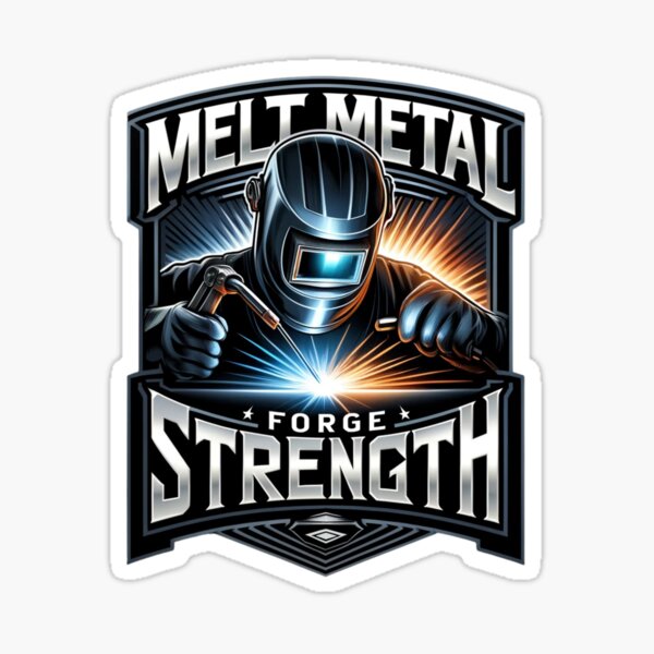 Melt Metal, Forge Strength – Bold Welding Design for Skilled Metalworkers Sticker
